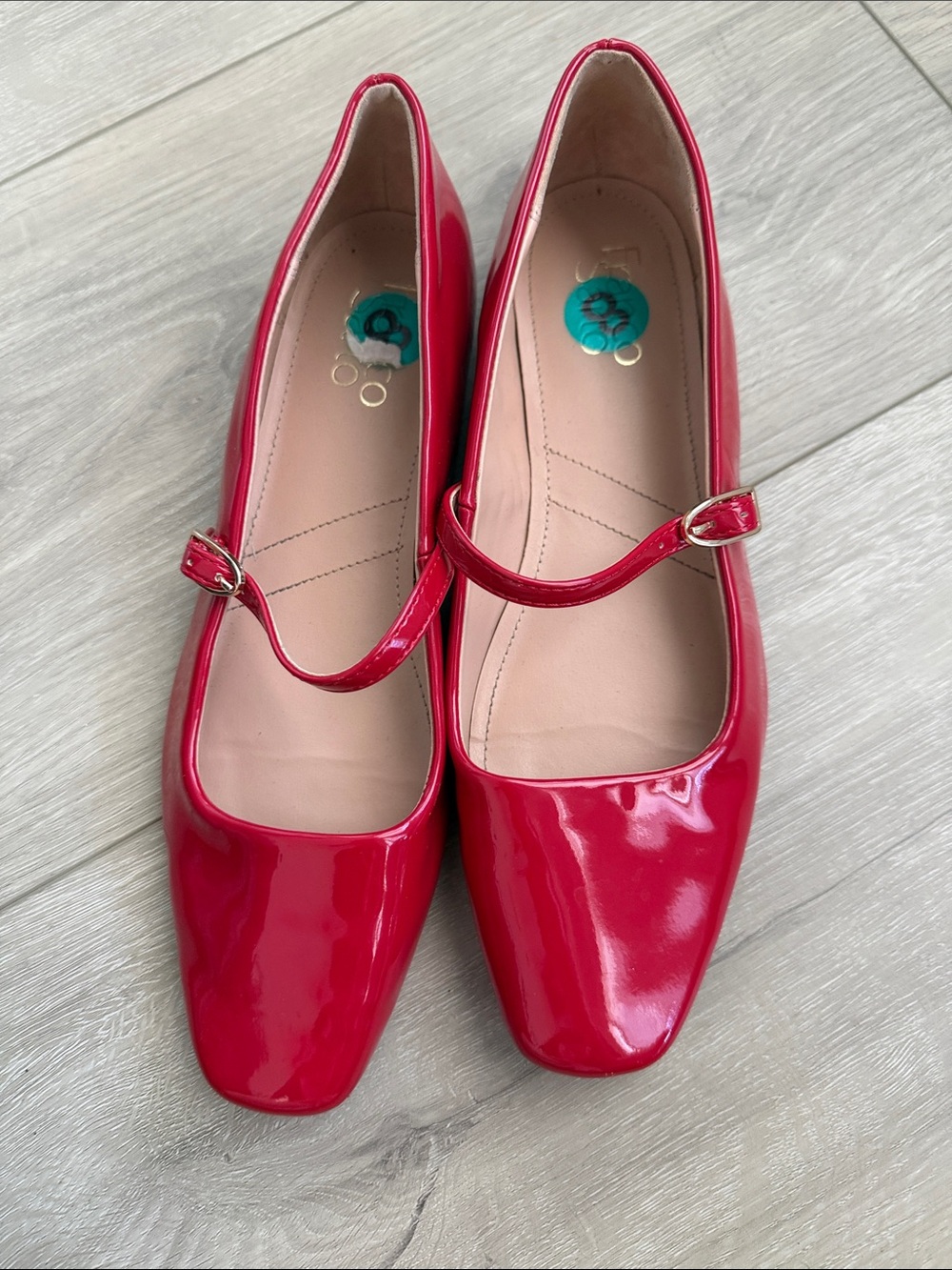 Franco Sarto Red Patent Mary Jane Flats - Women's Stylish Red Ballet Shoes